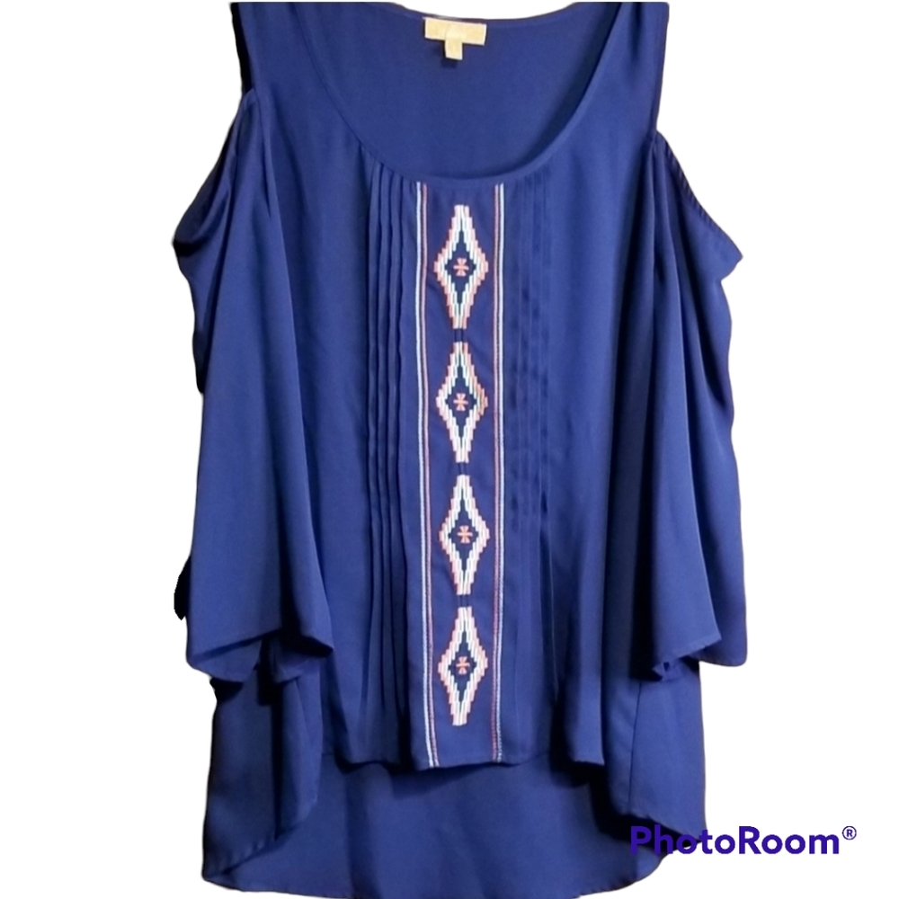 Tribal Blouse Cold Shoulder szS